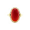 vintage Gold vintage ring with carnelian 14 kt