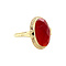 vintage Gold vintage ring with carnelian 14 kt