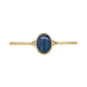Gouden broche met opaal triplet 14 krt