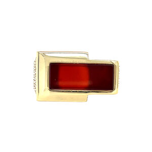 Gold ring with carnelian 14 kt