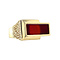 vintage Gouden vintage zegelring met carneool 14 krt