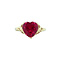 vintage Vintage heart ring with ruby 10 carat