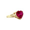 vintage Vintage heart ring with ruby 10 carat