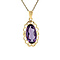 vintage Golden vintage pendant with sapphire 14 carat