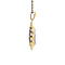 vintage Gouden vintage hanger met saffier 14 krt