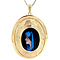 vintage Gold vintage pendant with enamel 14 kt