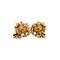 vintage Golden vintage entourage stud earrings with garnet 14 carat