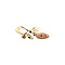 vintage Golden vintage bow brooch with pearls 14 kt