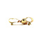 vintage Golden vintage bow brooch with pearls 14 kt
