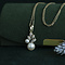 vintage Vintage hanger met parel en diamant 8 kt