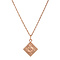 vintage Roségouden vintage koord collier met hanger 14 krt