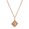 vintage Roségouden vintage koord collier met hanger 14 krt