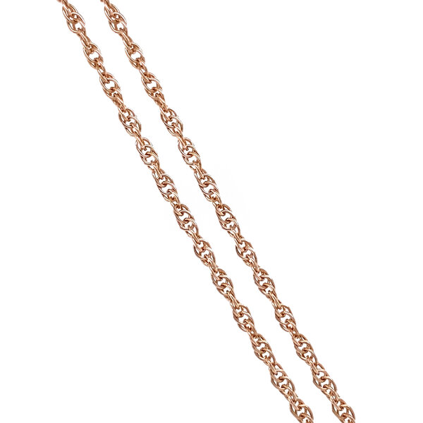 vintage Roségouden vintage koord collier met hanger 14 krt