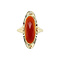 vintage Golden vintage ring with carnelian 14 kt