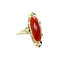 vintage Golden vintage ring with carnelian 14 kt