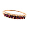vintage Rose gold vintage bangle with garnet 14 ct