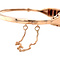 vintage Rose gold vintage bangle with garnet 14 ct