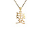 vintage Gouden vintage Chinees symbool liefde hanger 14 krt