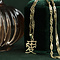 vintage Gouden vintage Chinees symbool liefde hanger 14 krt