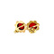 vintage Gold vintage stud earrings with carnelian 14 kt