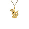 vintage Gouden vintage Neptunus hanger 14 krt