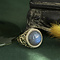 vintage Golden vintage ring with labradorite 14 kt
