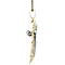 vintage Gouden vintage hanger met emaille en zirkonia 14 krt
