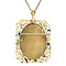 vintage Gouden vintage hanger met emaille en zirkonia 14 krt
