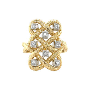 Gold ring with diamond 18 carat