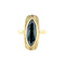 vintage Gold vintage ring with hematite 14 kt