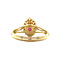 vintage Gouden vintage entourage ring met robijn en diamant 14 krt