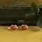 vintage Golden vintage drop earrings with blood coral 14 ct