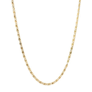 Gold scroll necklace 14 kt
