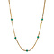 vintage Golden vintage Venetian necklace with green onyx 14 carat