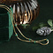 vintage Gouden vintage venetiaan collier met groene onyx 14 krt
