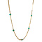 vintage Golden vintage Venetian necklace with green onyx 14 carat
