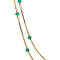 vintage Golden vintage Venetian necklace with green onyx 14 carat