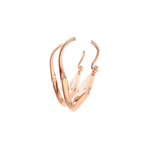 vintage Roségouden vintage fantasie oorhangers 14 krt