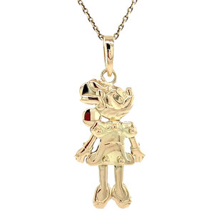 Gouden Minnie Mouse hanger 14 krt
