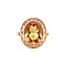 vintage Roségouden vintage ring met saffier 14 krt