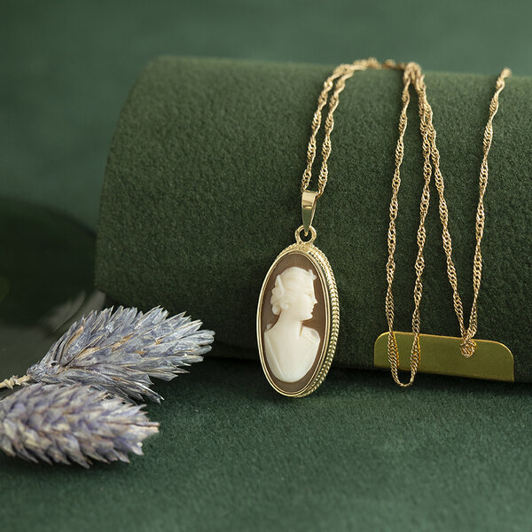 vintage Gouden vintage singapore collier 14 krt