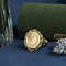 vintage Gouden vintage munt ring 14 krt