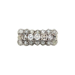 White gold ring with diamond 14 kt