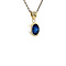 vintage Golden vintage pendant with sapphire 14 kt