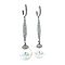 vintage Witgouden vintage oorhangers met diamant en parel 18 krt