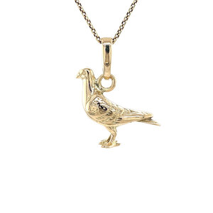 Gold dove pendant 14 kt