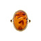 vintage Vintage ring with amber 8 kt