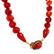 vintage Vintage carnelian necklace with gold clasp 14 kt