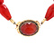 vintage Vintage carnelian necklace with gold clasp 14 kt