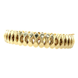 Gouden fantasie bangle 14 krt